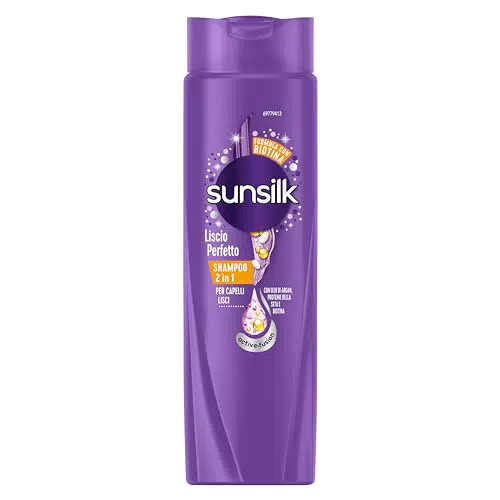 Sunsilk Shampoo Liscio Perfetto e Balsamo 2in1 con Olio di Argan e Biotina