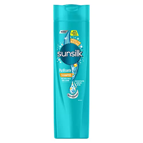 Sunsilk Shampoo Purificante per Capelli Grassi con Olio di Tea Tree e Biotina