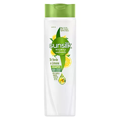 Sunsilk Shampoo Detox al Tè Verde e Limone per Capelli Grassi e Leggeri