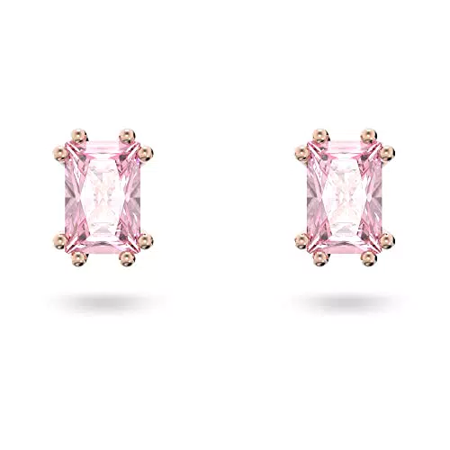 Swarovski Orecchini Stilla a Lobo con Zirconia a Taglio Cushion Placcati Oro Rosa