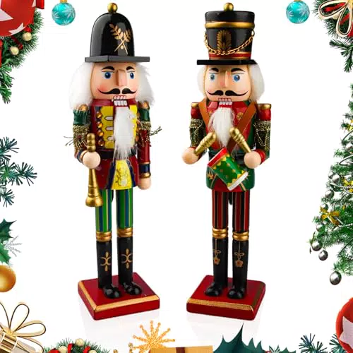 Szhhrxi Schiaccianoci di Natale in Legno, Soldato Tradizionale Fatto a Mano