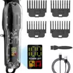 Tagliacapelli Uomo Professionale - Rasoio Elettrico Regolabarba con 4 Pettini
