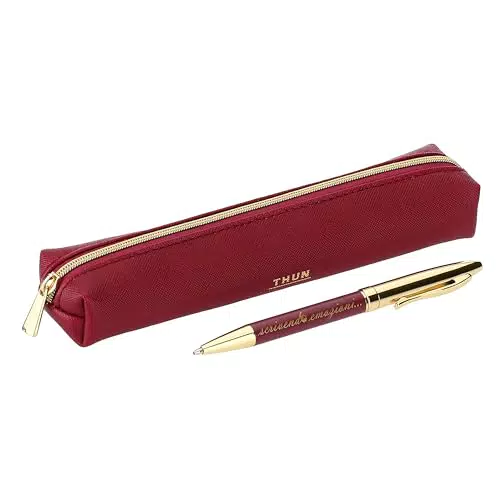 THUN Penna con astuccio in ecopelle - Collezione Sempre con me