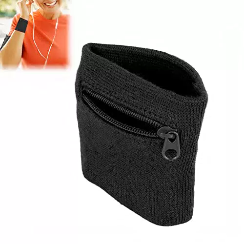 Tihebeyan Borsa da polso sportiva con cerniera per palestra e chiavi