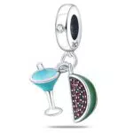 TINSLO Ciondolo in Argento Sterling 925 con Cubic Zirconia per Braccialetti