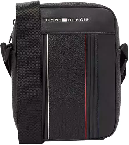 Tommy Hilfiger Borsa a Tracolla Foundation Mini Reporter Elegante Uomo