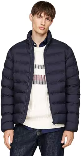 Tommy Hilfiger Giacca Trapuntata Mid Weight Stand Collar Uomo senza Cappuccio