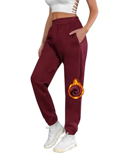 UMIPUBO Pantaloni Tuta Donna Felpati Jogging in Pile con Cinta Elastica