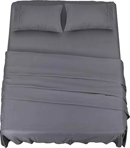 Utopia Bedding Set Lenzuola Matrimoniali in Microfibra Spazzolata