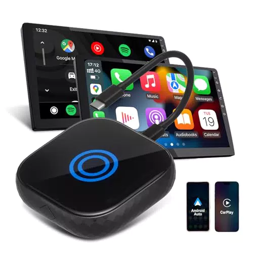 VeloBlast Adattatore Wireless 2-in-1 per CarPlay e Android Auto, Plug-and-Play