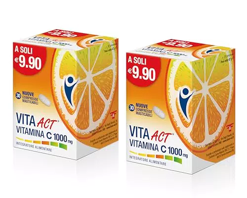 Act Vitamina C 1000mg - Integratore Alimentare Masticabile 60 Compresse