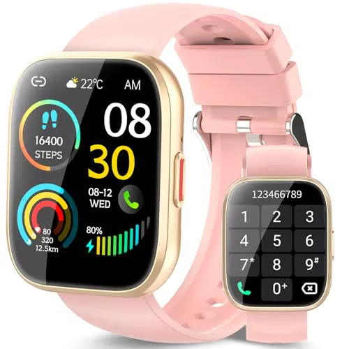 VKROBAG Smartwatch Uomo e Donna con Chiamate, Schermo 1.85", Impermeabile IP67
