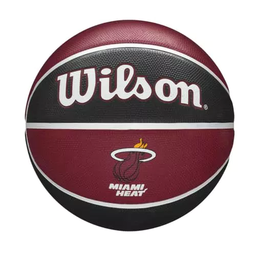 Wilson Pallone da Basket NBA Team Tribute, Utilizzo Outdoor, Gomma, Misura 7