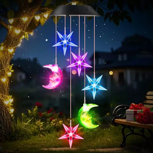 Winzwon Campanelli Eolici Solari Luna e Stella per Giardino e Balcone