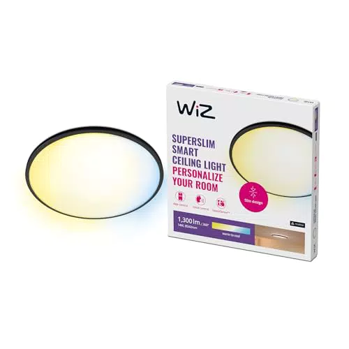 WiZ Plafoniera Smart SuperSlim WiFi Dimmerabile LED 16W con Controllo Vocale