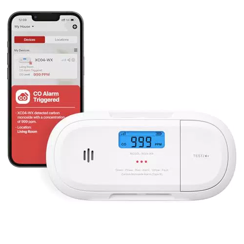 X-Sense Rilevatore Wi-Fi di Monossido di Carbonio con Notifiche in Tempo Reale