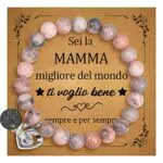 YELUWA Braccialetto Ti Amo in 100 Lingue - Idee Regalo Festa della Mamma