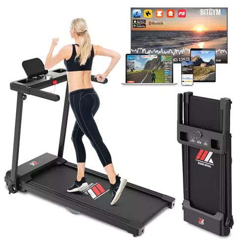 YM Tapis Roulant Elettrico Salvaspazio NEXT 2000 PRO, 12 km/h, Pieghevole e Smart