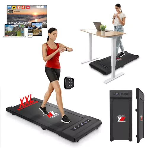 YM WPAD Tapis Roulant Elettrico Slim con App KINOMAP e Telecomando Bluetooth