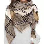 Yuson Girl Sciarpa Invernale Donna Tartan Poncho Maglia Stola Pashmina