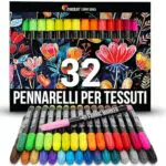 Zenacolor Pennarelli per Tessuti Atossici e Indelebili - Punta Fine per Creazioni