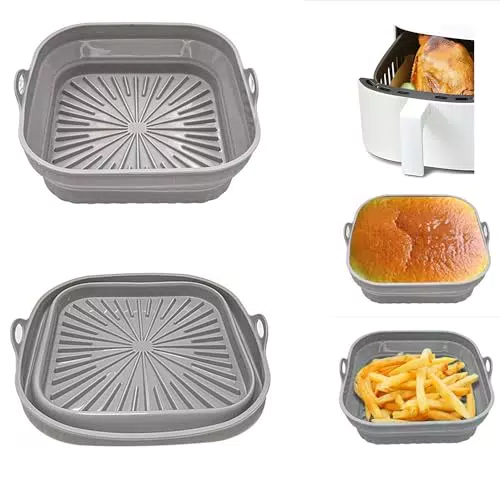 Accessori per Friggitrice ad Aria - Teglia e Cestello in Silicone Riutilizzabili