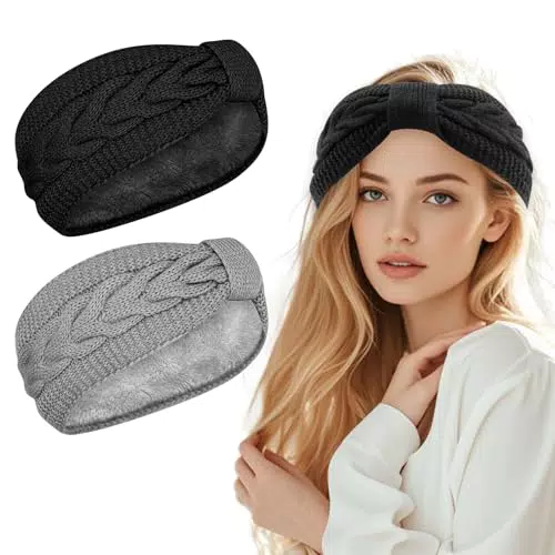 Fascia Capelli Invernale Donna in Lana Lavorata a Maglia - Cerchietto Spesso