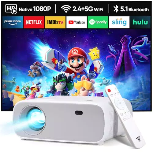 Mini Proiettore Bluetooth 18000 Lumen 4K Portatile Home Cinema WiFi 5G
