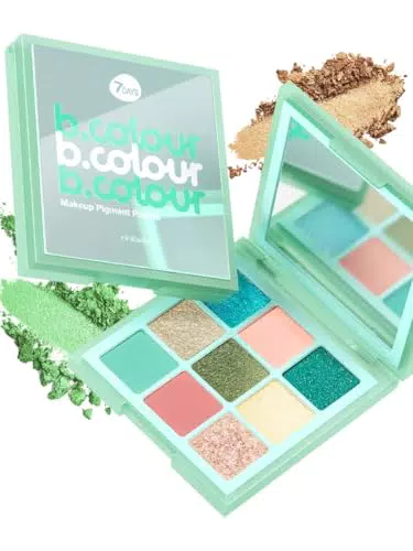 7Days Palette di ombretti nude - Trucco occhi opaco e brillante con 9 tonalità