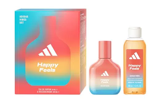 Adidas Vibes Happy Feels Eau de Parfum e Gel Doccia Confezione Regalo Donna