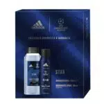 Adidas Confezione Regalo Uomo UEFA Deodorante Spray e Gel Doccia