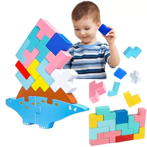 Akosuntoys Giocattolo Dinosauro Montessori per Bambini dai 3 ai 5 Anni