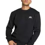 Alpha Industries Basic Sweater Felpa con Logo Piccolo da Uomo