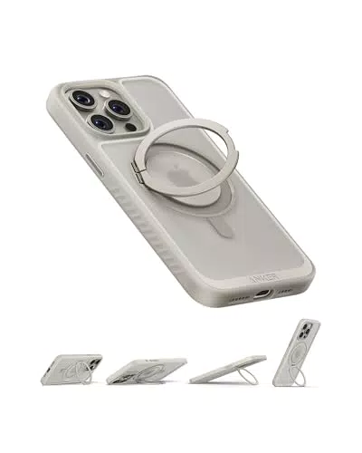 Anker Custodia Magnetica per iPhone 15 Pro FlexStand, Impermeabile e Antiscivolo