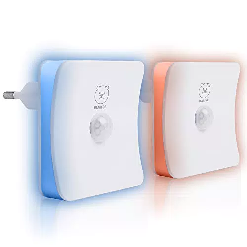 BEARTOP Luce Notturna con Sensore Crepuscolare e di Movimento, Auto ON/OFF