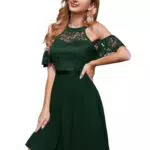 BeryLove Abito da sera elegante in chiffon per matrimonio e feste