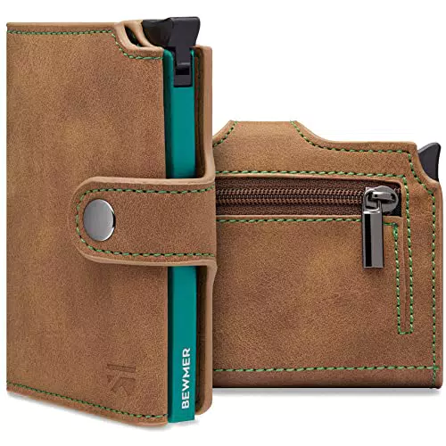 BEWMER Porta Carte di Credito 2, Portafoglio Slim da Uomo e Donna con Rfid Protection Anticlonazione