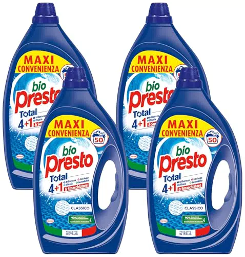 Bio Presto Liquido Classico Detersivo Lavatrice Liquido 6 x 19 Lavaggi (114 lavaggi)