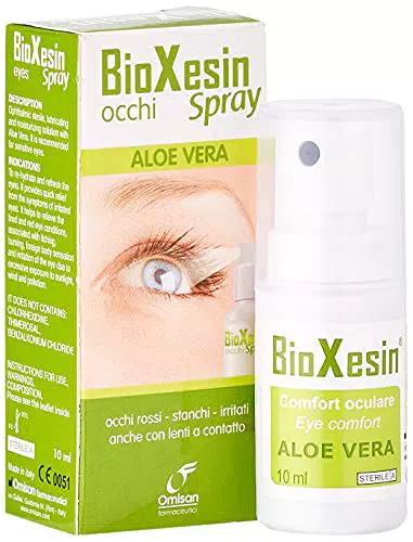 BioXesin Spray Oculare Sterile con Aloe Vera - Idratante e Rinfrescante