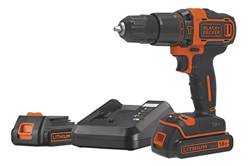 BLACK+DECKER BDCHD18K1B2 Trapano a Percussione a 2 Velocità