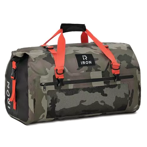 BORLENI Borsa Moto Posteriore Impermeabile con Chiusura Roll Top per Viaggi