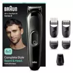 Braun Rasoio Elettrico Regolabarba e Tagliacapelli Uomo MGK3420 6-in-1