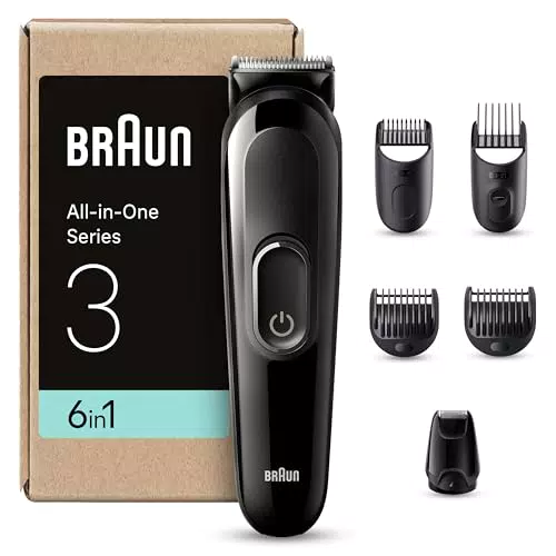 Braun MGK3420 Regolabarba e Tagliacapelli Elettrico 6-in-1 Senza Fili