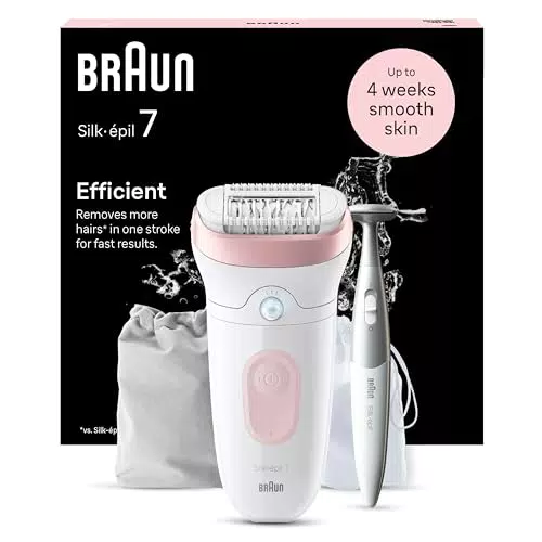Braun Silk-épil 7 Epilatore Elettrico Donna Wet & Dry con Rifinitore Bikini Styler