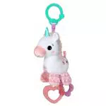 Bright Starts Unicorn Sparkle and Shine - Giocattolo di Peluche per Passeggino