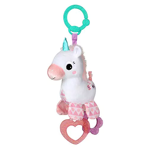 Bright Starts Unicorn Sparkle and Shine - Giocattolo di Peluche per Passeggino