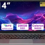 Bvate PC Portatile 14 Notebook Celeron N4020, Windows 11, 256 GB, SSD Espandibile
