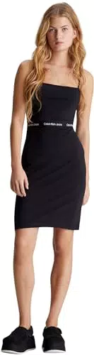 Calvin Klein Jeans Abito Strappy Fit & Flare con Logo per Donna