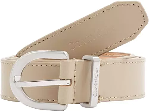 Calvin Klein Cintura CK Must Metal Loop in Pelle 2.5 cm