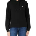 Calvin Klein Ck Embroidery Hoodie, Hoodie Maglione, Donna Nero